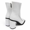 Excellent LOUIS VUITTON Ankle boots Berlin Line white leather Women 37 Used