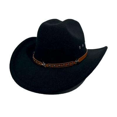 Hut Damen Western Cowboyhut Herren Ethnischer Rand Zylinder Hut Jazzhut