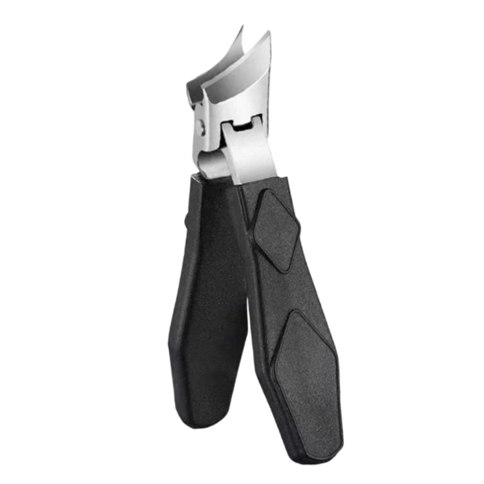 Angled Nail Clippers,Stainless Steel - Nail Trimmers,Wide Jaw Slanted Nail Clipper,Nail Cutter Scissors,Thick Fingernail And Toenail Clippers чёрный