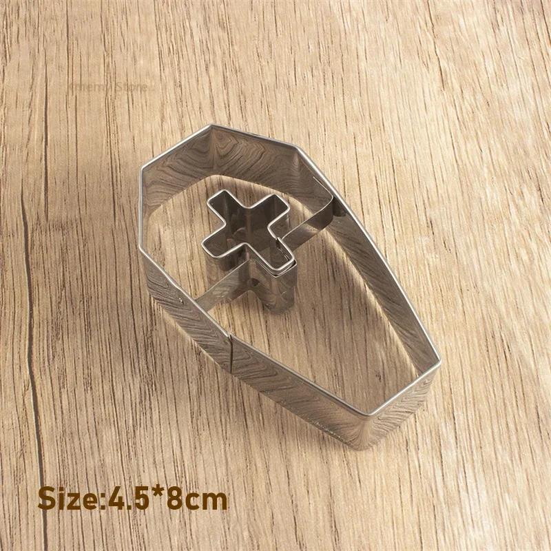 

Halloween Cookie Cutters Stainless Steel Baking Molds Skull Pumpkin Ghost Coffin Fondant Biscuit Cake Decorating Tools