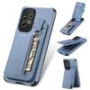 Leather Zipper Carbon Fiber Case For Samsung A57 A17 A07 A37 A36 A26 A56 S23 S25 Ultra S26 Magnetic Stand Card Solt Bag Cover
