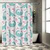 Cute Cartoon Dinosaur Printed Shower Curtain Set for Bathroom Decor Waterproof Fabric Multiple Colors Available