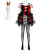 Alice In Wonderland Red Queen Cosplay Costume Short Skirt Halloween Parties Stage Performances