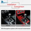 Voor Mitsubishi Lancer 2008 2009 2010 2011 2012 2013 2014 2015 Echte Zachte Koolstofvezel Sticker Middenconsole Schakelpookpaneel