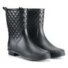 New plaid casual women's boots fashion rain shoes women's water shoes women's medium tube adult rain boots