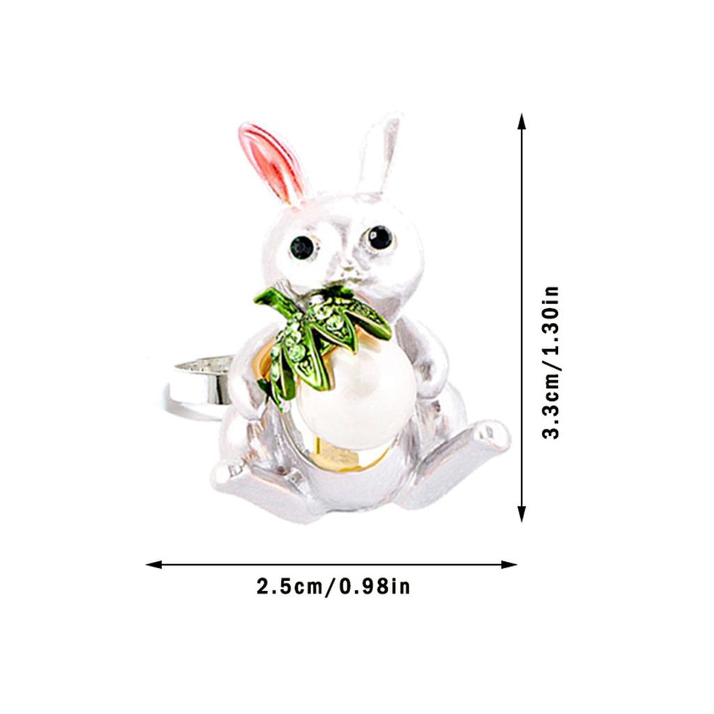 Metal Napkins Rings Set of 6 Bunny Ear Easter Napkins Rings Spring Rabbit Rings Holders for Easter Party Decoration