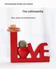 Handmade LOVE Shaped Resin Flower Vase: Festive Wedding Decoration