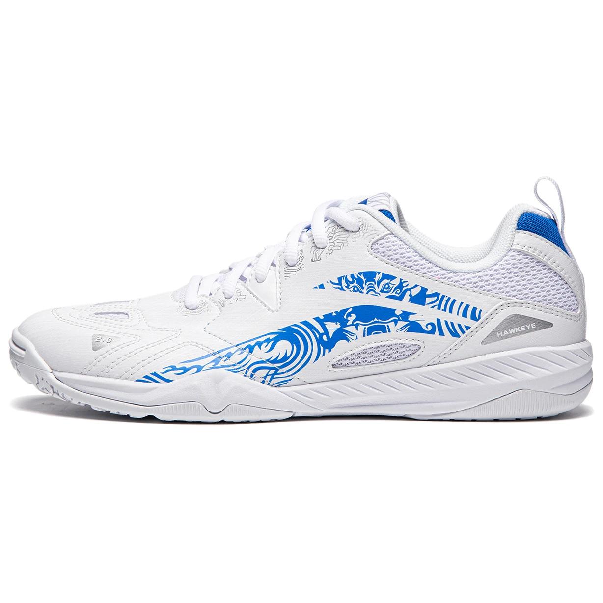 Li-Ning Eagle Eye 2.0 Unisex Low Top Table Tennis Shoes White Blue APPU025-7 36