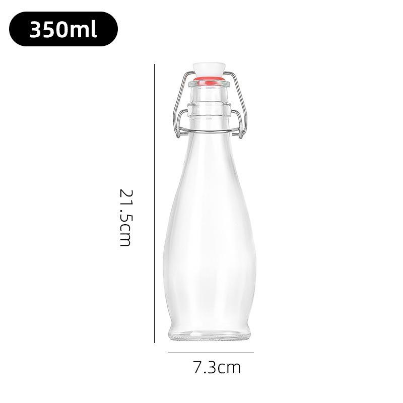 Multi-functional Thickened Transparent Glass Snap-on Bottle for Homebrewed Fruit Wine & Beverages