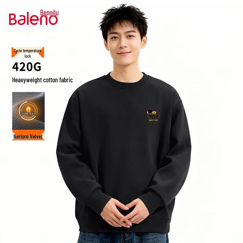 Baleno Men's Heavyweight Fleece-Lined 'JPB Lucky Horse' Winter Sweatshirt