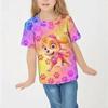 Children's Cartoon Printed Cute Multi-color T-shirts Girls Fashionable Soft Comfortable T-shirt