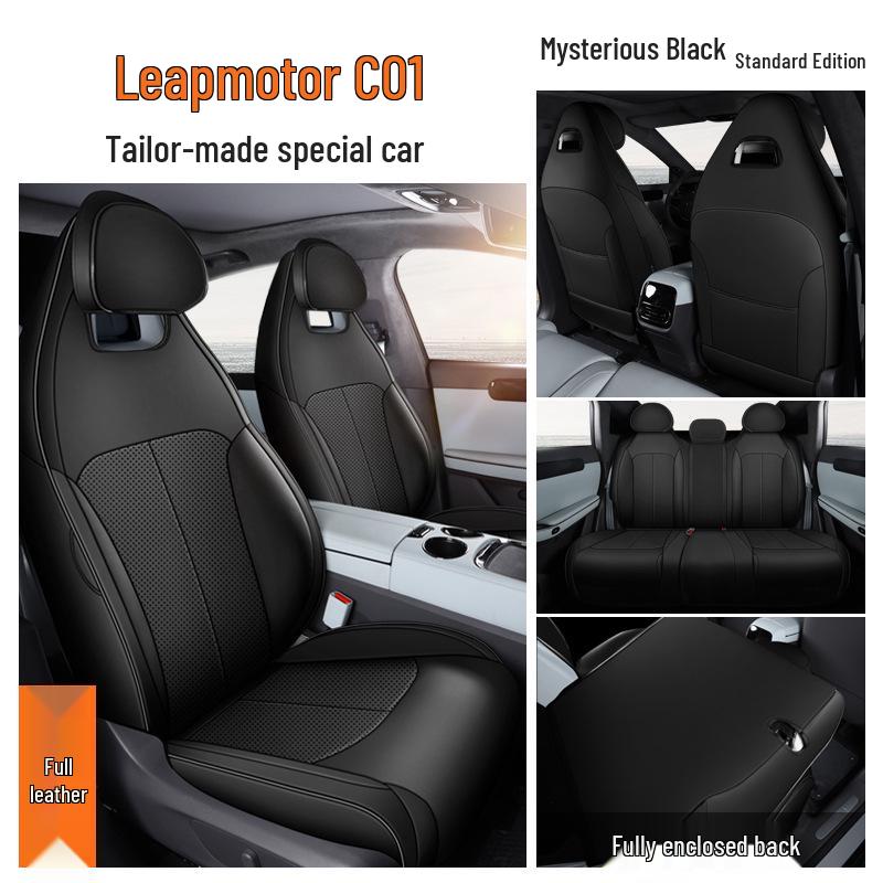 Leapmotor C01 Seat Cover - Breathable, Perforated Leather, 5-Seat, All-Season, Ice Silk Cushion 2022.