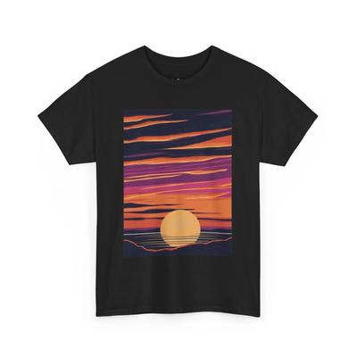 Vintage Sunset Tee, Graphic Tee Shirt, Retro Style T-Shirt, Unisex Cotton Tee