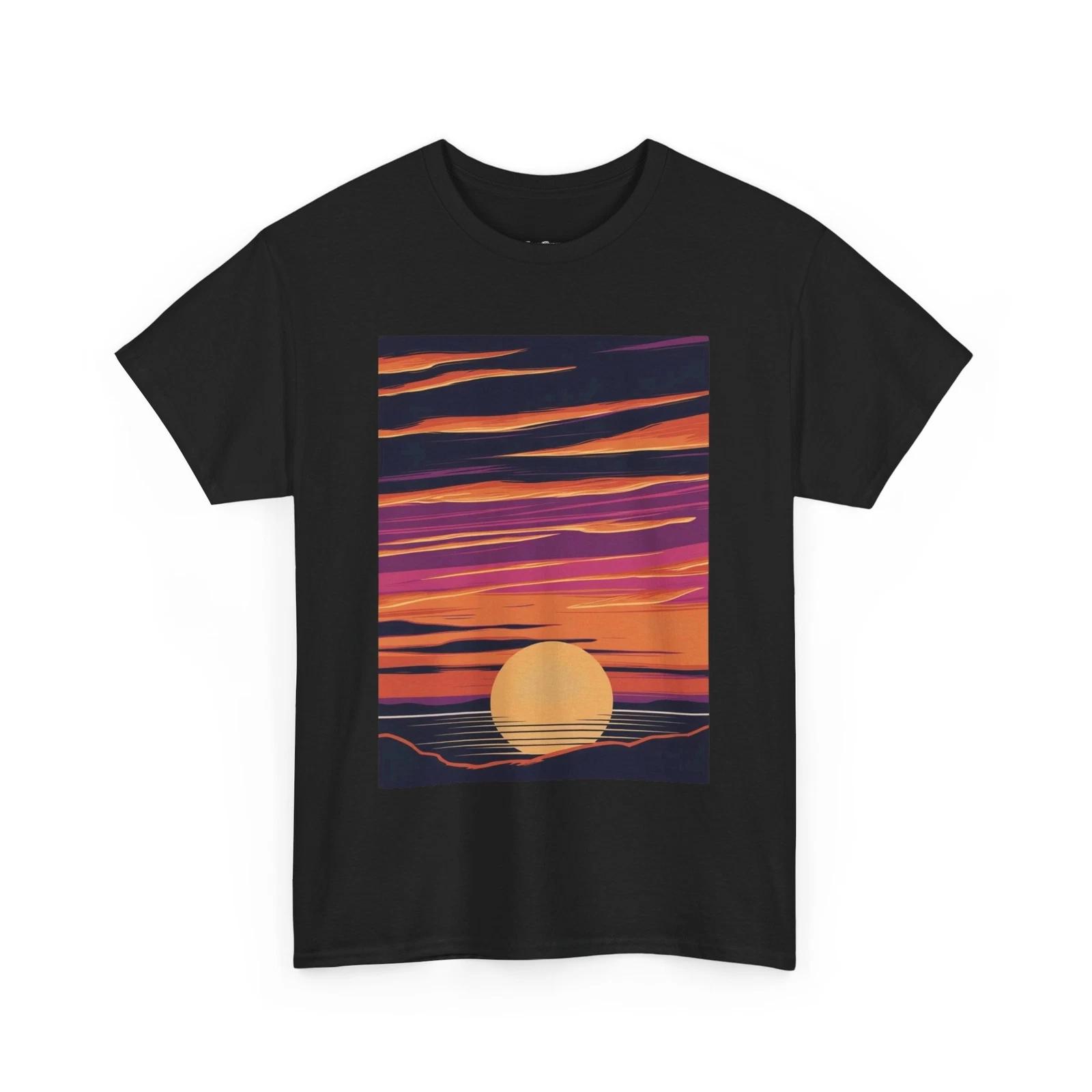 Vintage Sunset Tee, Graphic Tee Shirt, Retro Style T-Shirt, Unisex Cotton Tee 2XL
