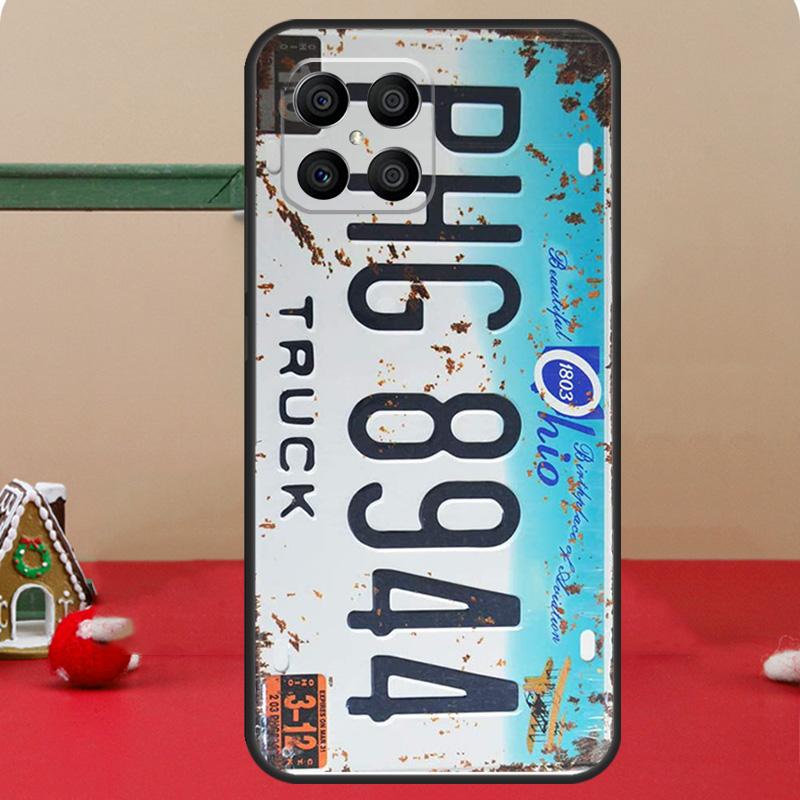 Retro Funny License Plate Case For Honor Magic 6 7 8 Pro Honor 400 200 70 90 Lite X8c X8b X9a X9b X9c X9d Win RT Cover