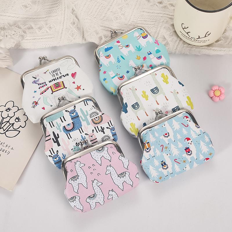 Color Sheep Pattern Coin Purse Cute Buckle Wallet Girls Money Bag Children Small Pouch Key Pockets Mini Card Holder Wallets