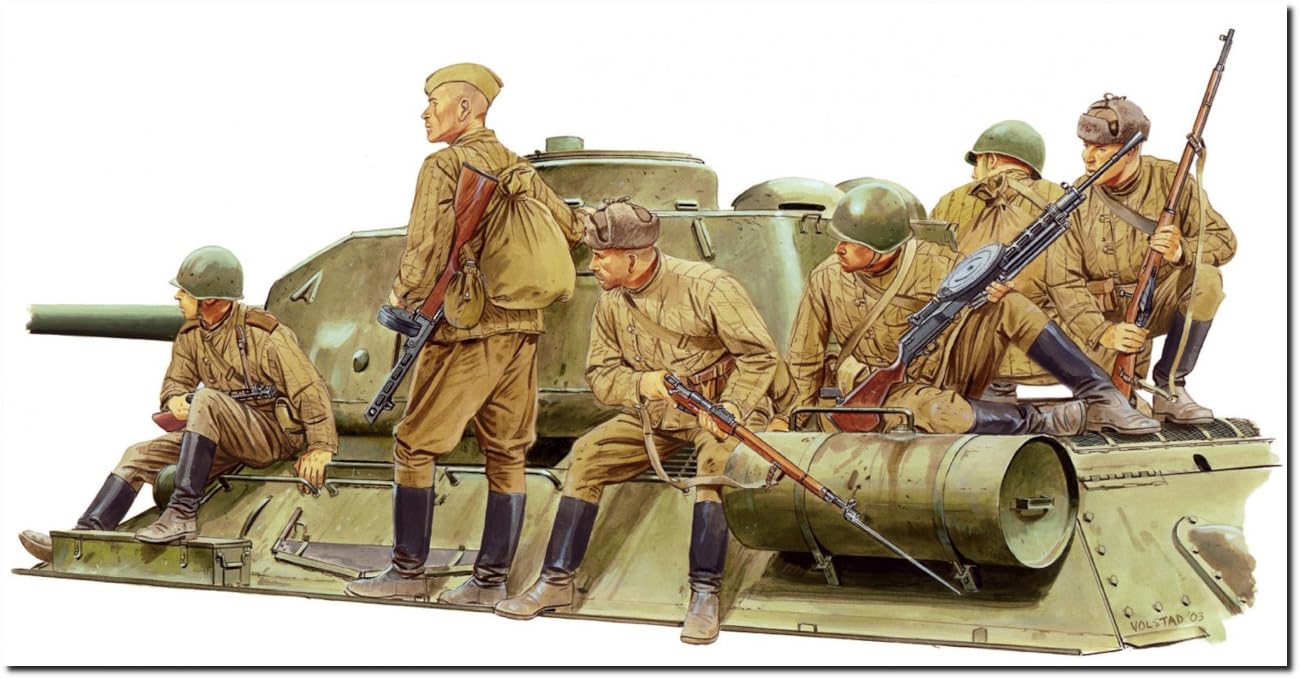 

Platz Dragon WWII Soviet Tank Rider Plastic Model DR6197 1/35 (Person)