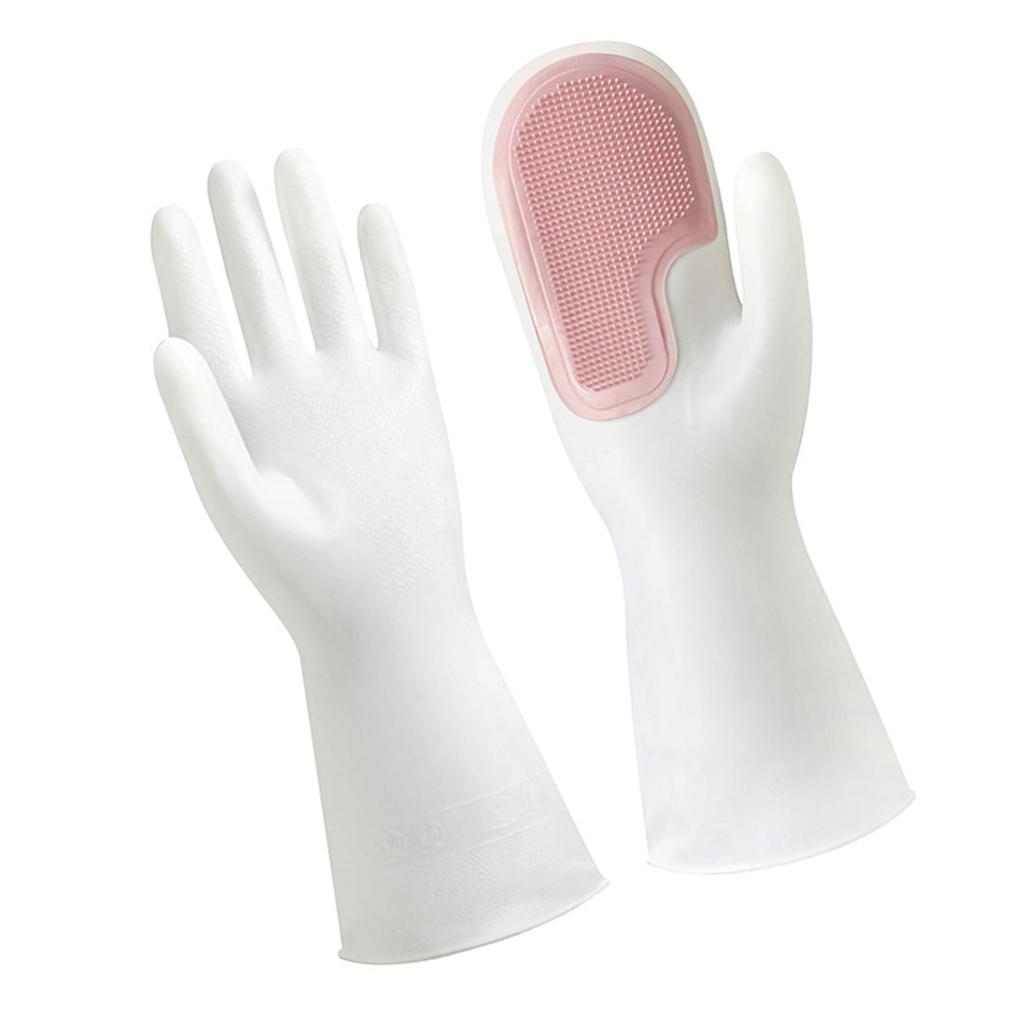 Reinigungshandschuhe PVC Wiederverwendbar Haushalt Rutschfest Wärmeisolierend Verschleißfest zum Schrubben