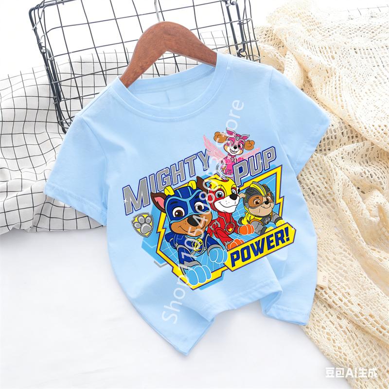 Cool TShirt Skye Chase Summer Oneck Tops Boy Girl Number Tees Animal Baby Birthday Clothes Cartoon Casuals Tops