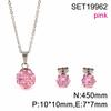 Popular in Europe and The United States, Round Color Zircon Titanium Steel Set, Versatile Exquisite Women's Collarbone Chain Earrings, Versatile 2026