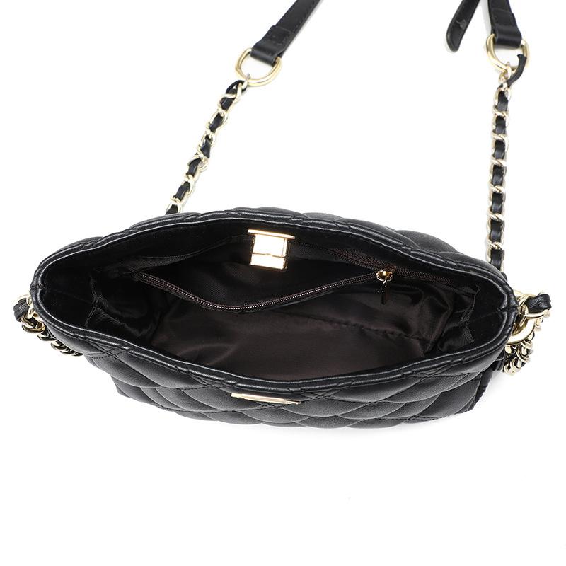 New Autumn and Winter Genuine Leather Crossbody Bag Chain Bag Versatile Ins Underarm Bag Shoulder Bag