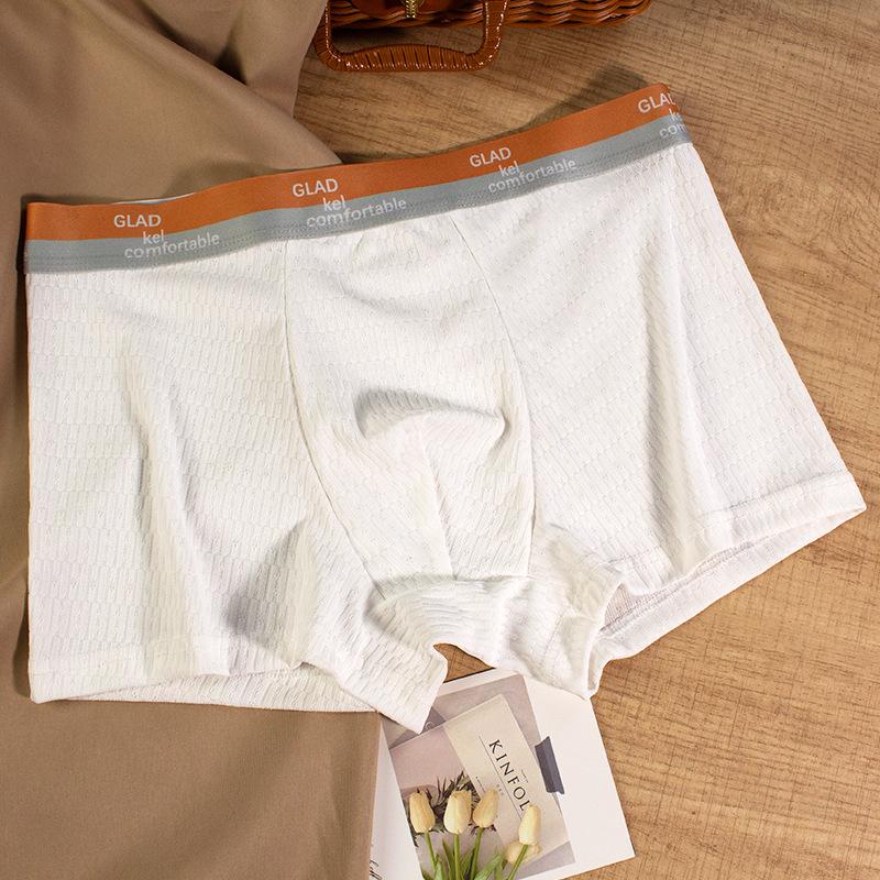 

Мужское нижнее белье Удобное летнее со средней посадкой Подростковые боксеры Мужские плавки 4XL белый