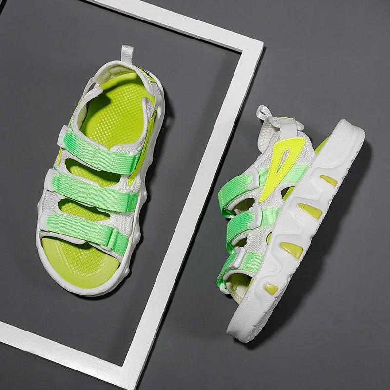 

Solid Color Couple Outdoor Beach Sandals 2024 Spring New Men Casual Sandals Fashion Comfortable Cool Sneaker Women Shoe Footwear 36-37 светло-зеленый