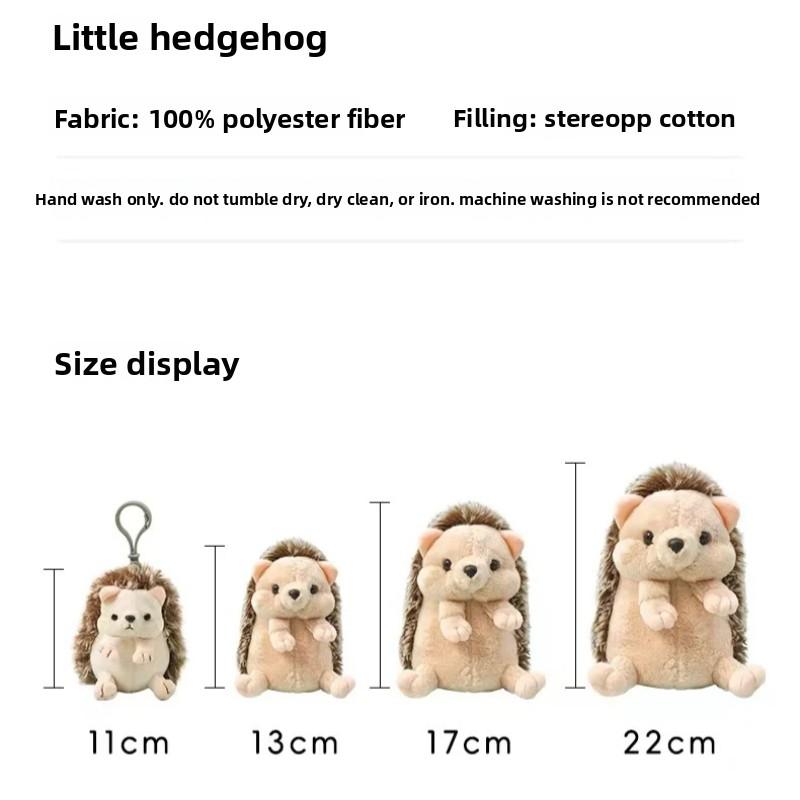 Adorable Hedgehog Plush Toy Stuffed Animal Sleeping Companion Doll for Room Decor Cute Birthday Gift