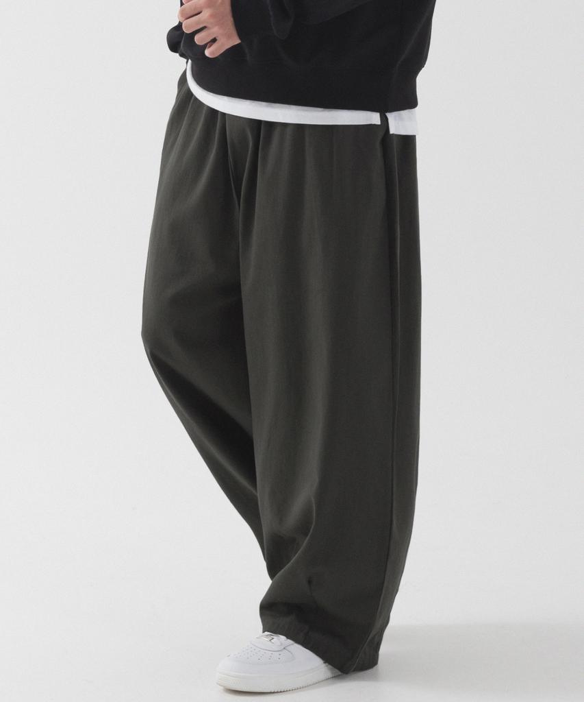 PIANER Washed Cotton Balloon Pants (Charcoal)