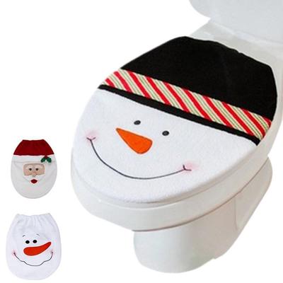 Kardan Adam Klozet Kapağı Örtüsü Klozet Kapağı Yeni Yıl Noel Noel Dekorasyonu