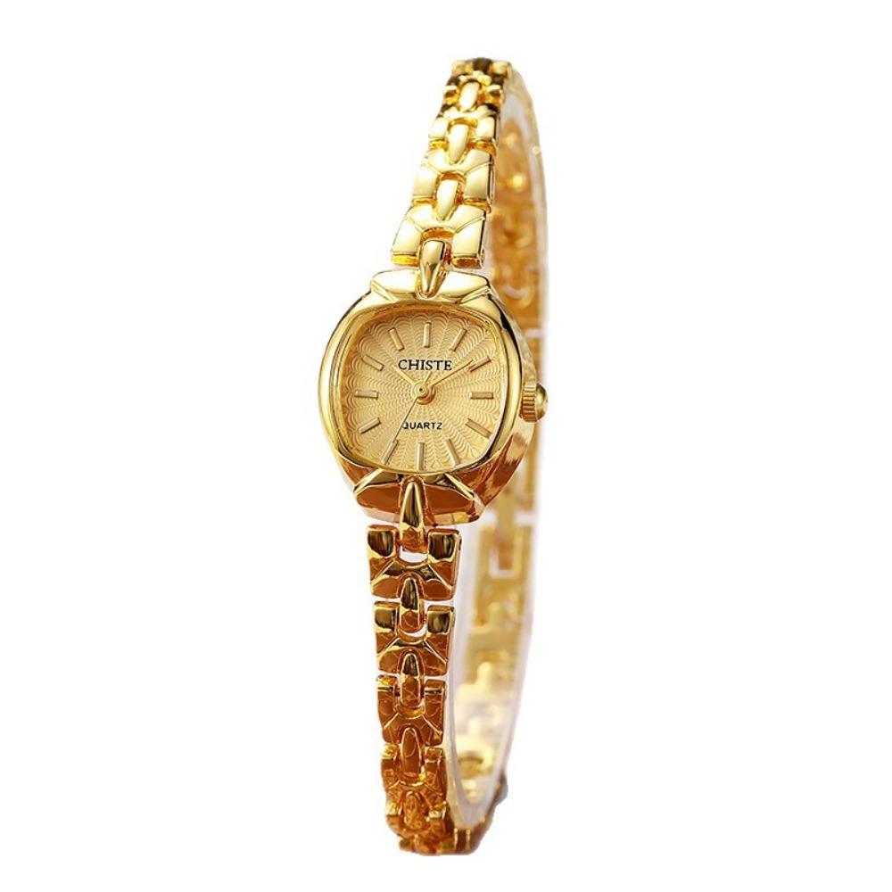 Gold Wristwatch Alloy Quartz Watch Fashion Bracelet Watches  Gift