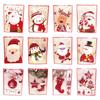 12PCS Musical Christmas Cards Feature Random Festival Pattern and Quality Paper for Holiday Gifting