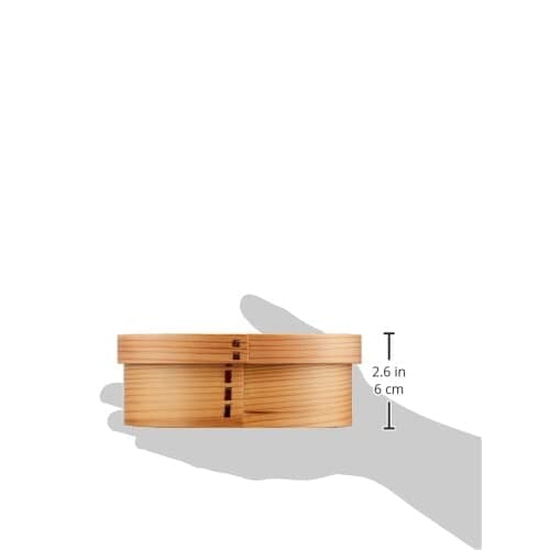 Kanoryu Asanoha "Orange" Bentwood Lunch Box, Size S, Na, Approx. 16.5 x 10 x 6 cm, S19-35-5s