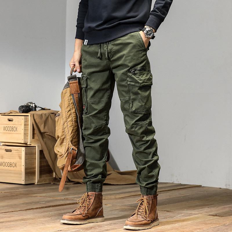 Simple and Versatile High Street Design Sense Loose Wear-resistant Spring and Autumn Overalls Casual Pants Men's Trousers