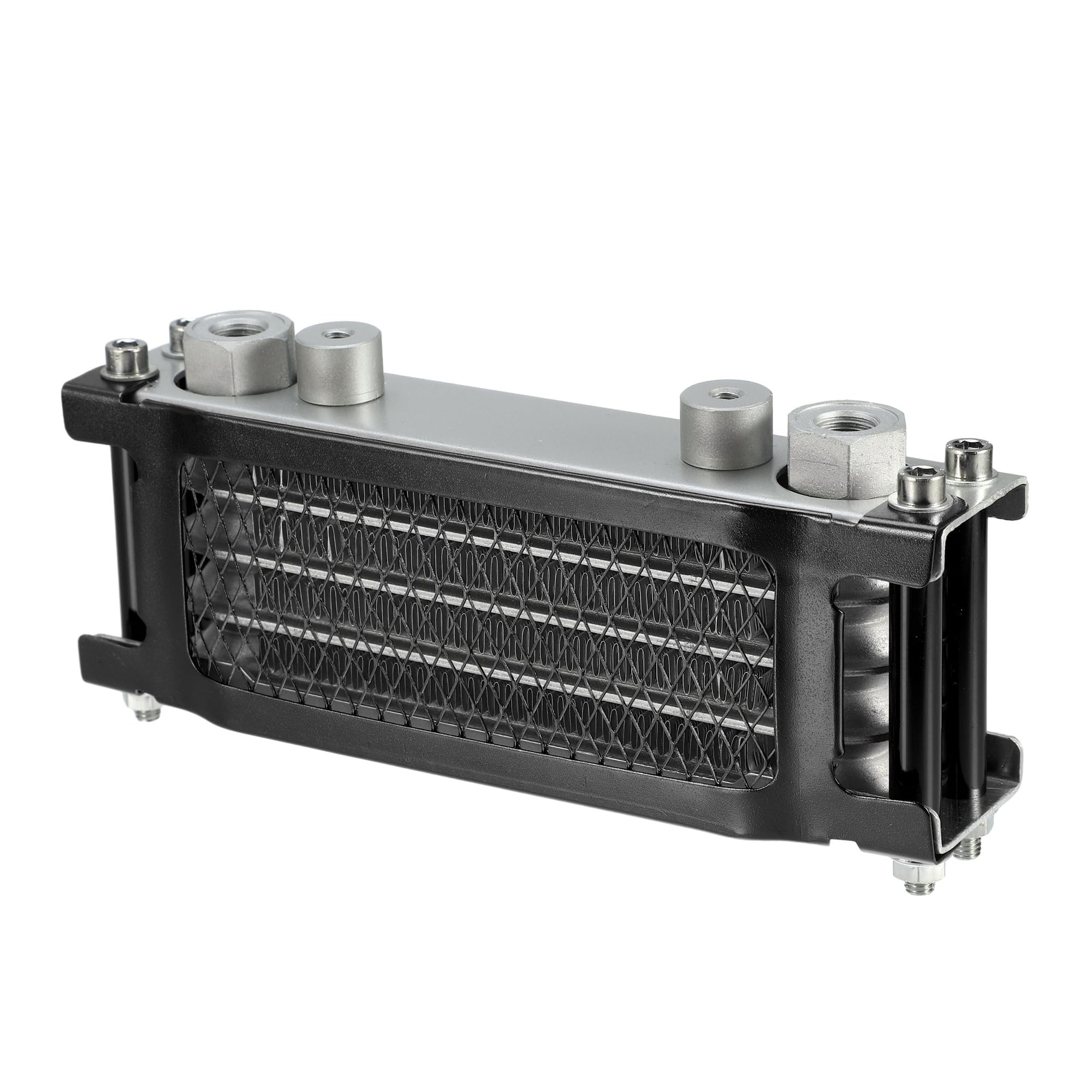 

X AUTOHAUX Масляный радиатор двигателя с интерфейсом M12 для универсального внедорожника, питбайка, мотоцикла-обезьянки, квадроцикла, 50cc-160cc двигателей, черный