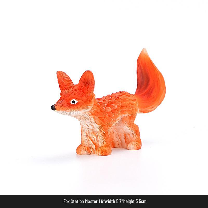 

Handmade Cute Fox Resin Ornament for Car, Desktop, or Cake