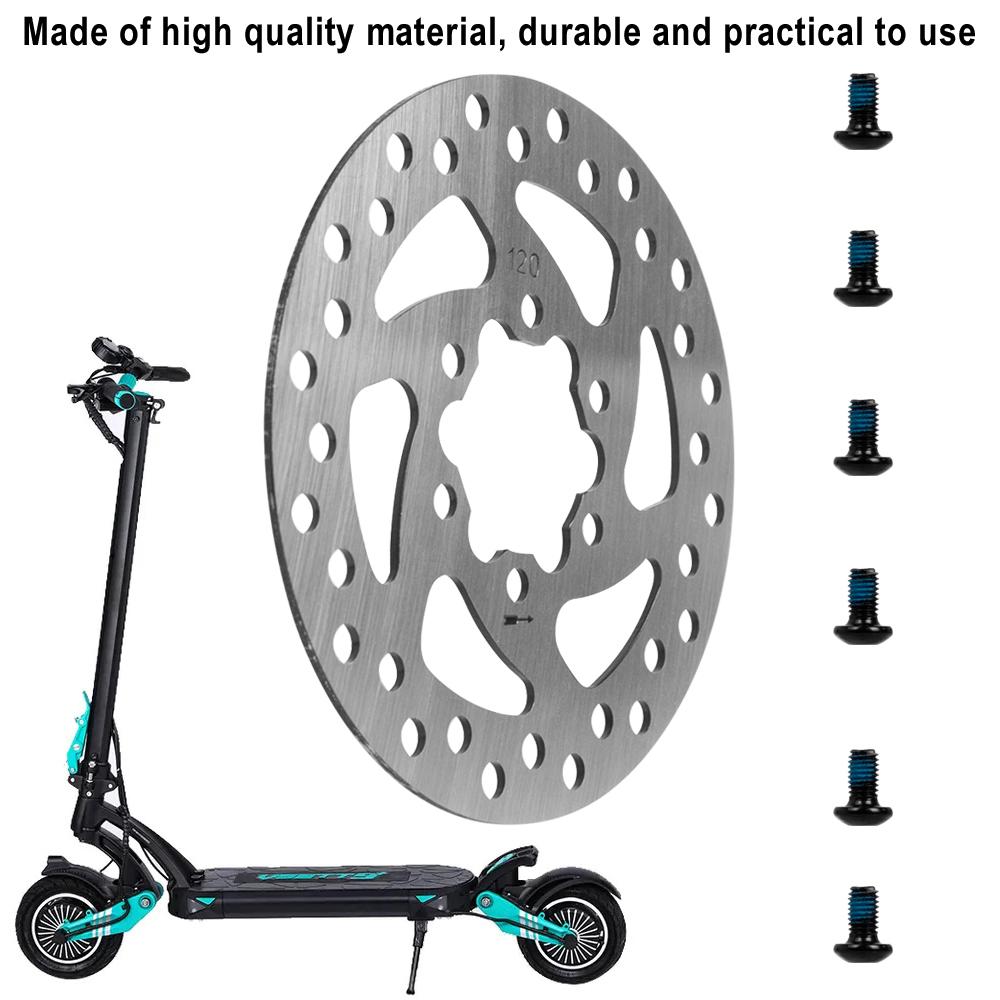 120mm 6 Holes Disc Brake Rotor Universal for VSETT 9 9+ for ZERO 8X 9 Electric Scooter Colorful Brake Disc Rotor With Screws