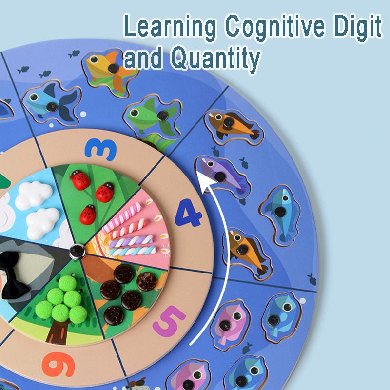 Toddler Magnetic Fishing Game Montessori Parish Toy Number Cognition Fine Motor Training Sensory Toy Baby Education Creative Toy