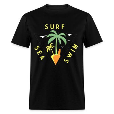 Sea Surf Swim Shirt Ocean Beach Sunset Lover Surfing T-Shirt Size S-6XL