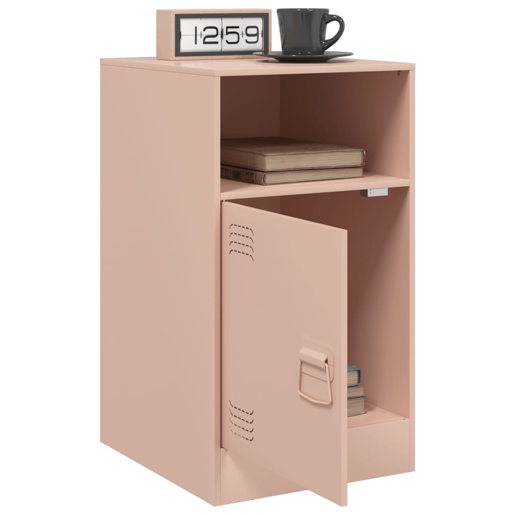 Pink Nightstand 34.5 x 39 x 62 cm Steel