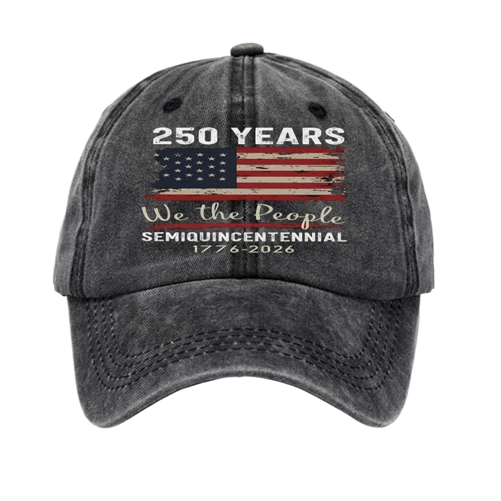 Printed Baseball Cap, Commemorating The 0th Anniversary Of The United States . One Size чёрный
