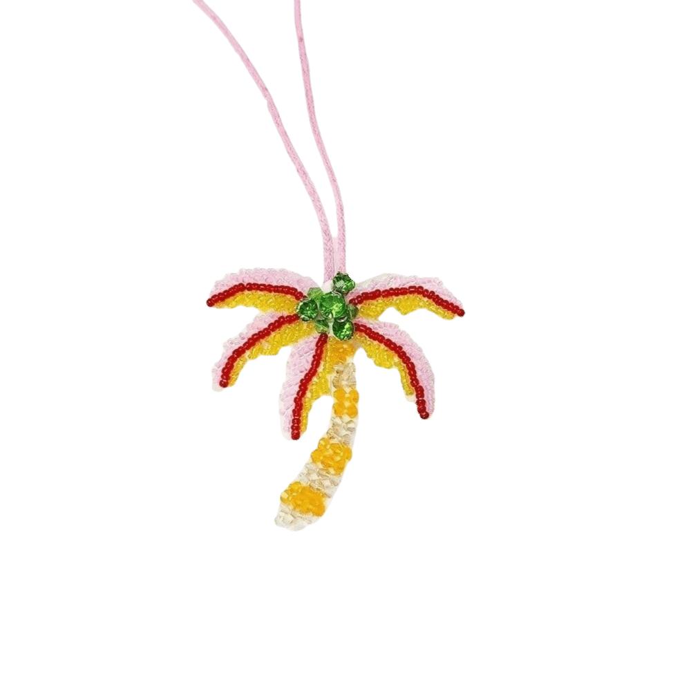 Starfish Coconut Tree Patch Keychain Sequin Beaded Patch Lanyard Clothing Decoration
