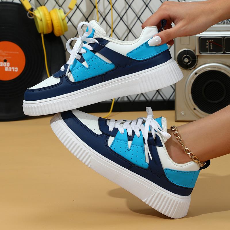 Women's Board Shoes Low-top Casual Sneakers Men PU Leather Running Walking Sports Shoes Classic Fitness Platform Shoes