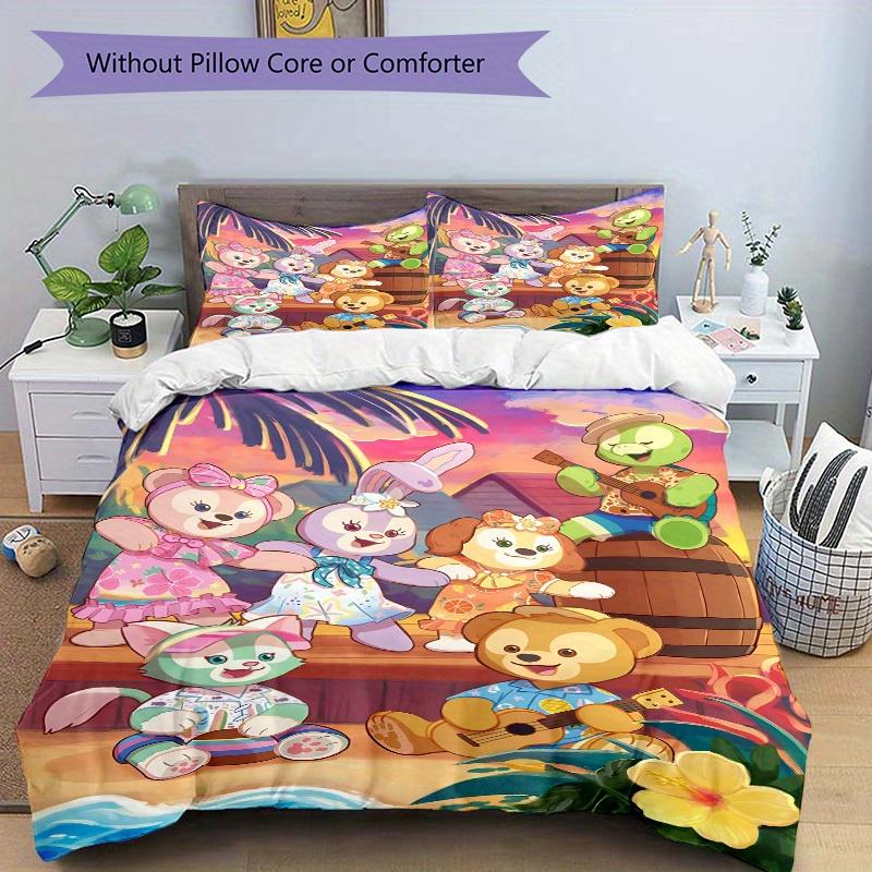 3pcs Duffy And Friends Printed Bedding Set,(Includes 1 Duvet Cover And 2 Pillowcases, Quilt Not Included) yy250814103