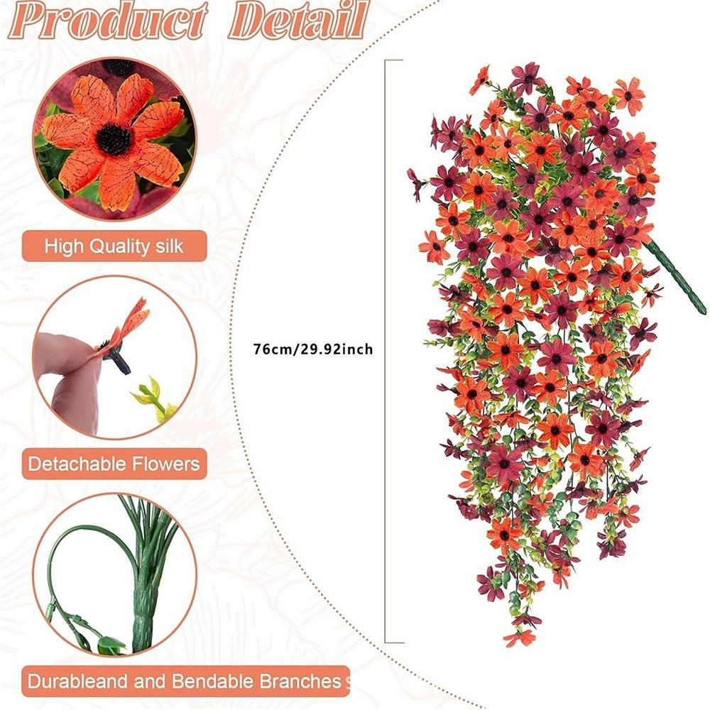 Multicolor Violet Artificial Flower Green Eucalyptus DIY Accessories Simulation Flower Vine Hanging Decoration Photo Props