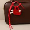 Ins wind wool felt mini bag cute balloon dog braided rope bag pendant versatile keychain car hanging