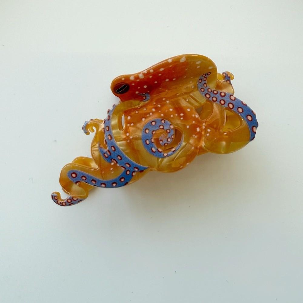 Acrylic Acetic Acid Hair Claw Bead Squid Hair Claw Hair Accessories Oyster Shark Clip Women