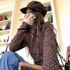 Women's American Style Ruffle Floral Turtleneck Long-Sleeve Slim-Fit Warm Top for Autumn/Winter Layering