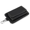 Multifunctional Key Organizer  Genuine Leather Coin Pocket Key Holder With Zipper Pocket Top Grain Trifold Key Wallet