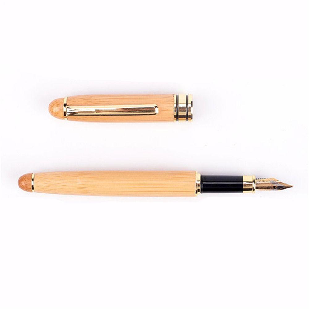 Kalligraphie-Lehrer Geschenke Holz Füllfederhalter Bambus Füllfederhalter Natur Bambus Stift Bambusbox Stifte